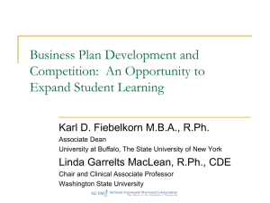 Business Plan Development and Competition:  An Opportunity to Expand Student Learning