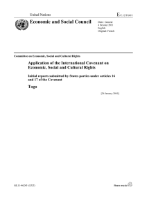 E Economic and Social Council  Application of the International Covenant on