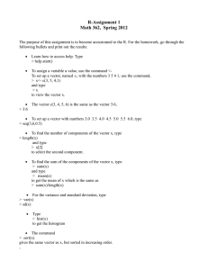 R-Assignment 1 Math 362,  Spring 2012
