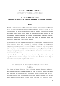 CENTRE FOR HUMAN RIGHTS