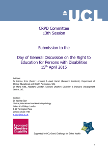 CRPD Committee 13th Session  Submission to the