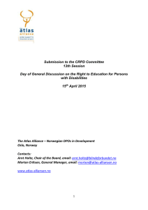 Submission to the CRPD Committee 13th Session