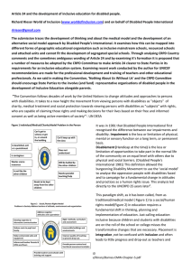 Article 24 and the development of inclusive education for disabled... ( )