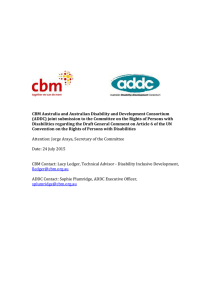 CBM Australia and Australian Disability and Development Consortium