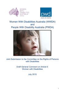 Women With Disabilities Australia (WWDA) and People With Disability Australia (PWDA)