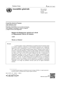 A Assemblée générale Nations Unies Conseil des droits de l’homme