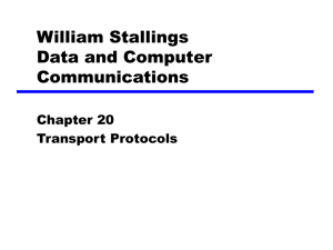 William Stallings Data and Computer Communications Chapter 20