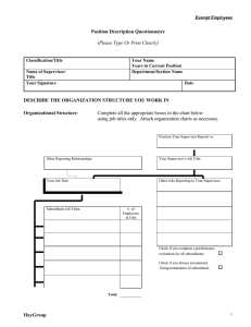 Exempt Employees Position Description Questionnaire (Please Type Or Print Clearly)