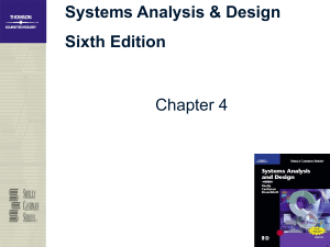 Systems Analysis &amp; Design Sixth Edition Chapter 4