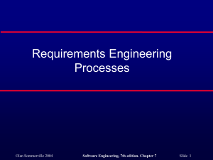 Requirements Engineering Processes ©Ian Sommerville 2004 Slide  1