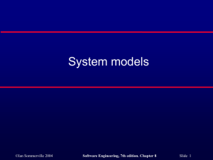 System models ©Ian Sommerville 2004 Slide  1