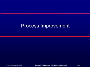 Process Improvement ©Ian Sommerville 2004 Slide  1