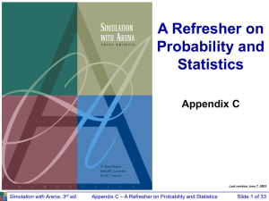 A Refresher on Probability and Statistics Appendix C