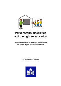 Persons with disabilities and the right to education