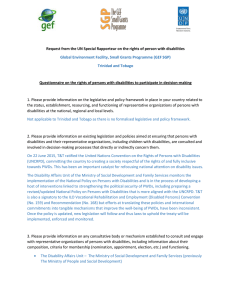 Request from the UN Special Rapporteur on the rights of... Questionnaire on the rights of persons with disabilities to participate... Global Environment Facility, Small Grants Programme (GEF SGP)