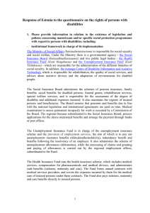 Response of Estonia to the questionnaire on the rights of... disabilities