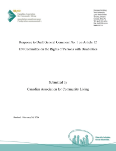 Response to Draft General Comment No. 1 on Article 12