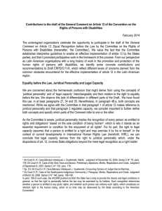 Contributions to the draft of the General Comment on Article... Rights of Persons with Disabilities