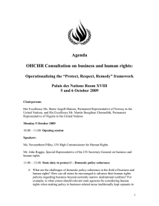 Agenda  OHCHR Consultation on business and human rights: