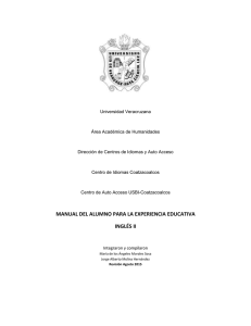 Universidad Veracruzana Área Académica de Humanidades