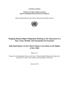 Mapping Human Rights Obligations Relating to the Enjoyment of a