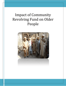 Impact of Community Revolving Fund on Older People