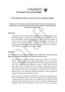 Draft Guiding Principles on Extreme Poverty and Human Rights