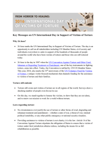 Key Messages on UN International Day in Support of Victims...