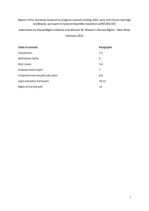 Report of the Secretary General on progress towards ending child,... worldwide, pursuant to General Assembly resolution A/RES/69/156