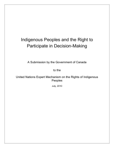 Indigenous Peoples and the Right to Participate in Decision-Making