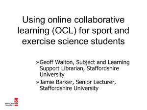 Using online collaborative learning (OCL) for sport and exercise science students
