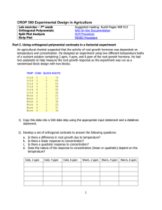 CROP 590 Experimental Design in Agriculture