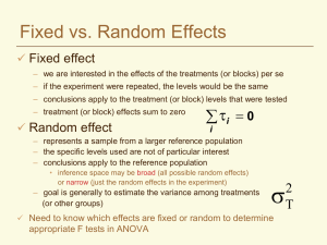 Fixed vs. Random Effects