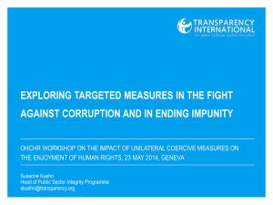 OHCHR WORKSHOP ON THE IMPACT OF UNILATERAL COERCIVE MEASURES ON