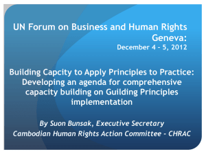 UN Forum on Business and Human Rights Geneva: