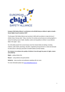 European Child Safety Alliance’s contribution to the OHCHR Study on... Human Rights Council resolution 19/37