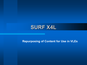SURF X4L Repurposing of Content for Use in VLEs