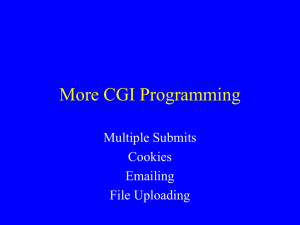 More CGI Programming Multiple Submits Cookies Emailing