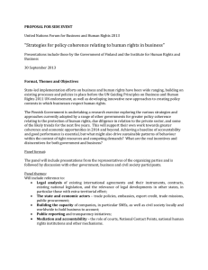 “Strategies for policy coherence relating to human rights in business”