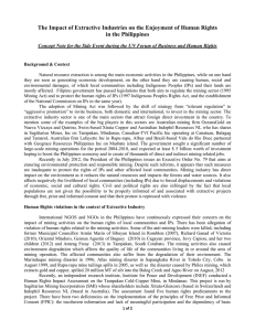 The Impact of Extractive Industries on the Enjoyment of Human... in the Philippines