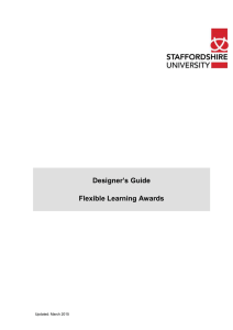 Designer’s Guide Flexible Learning Awards