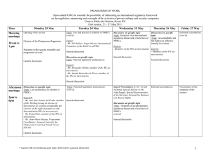 PROGRAMME OF WORK