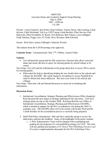 MINUTES Associate Deans and Academic Support Group Meeting May 6, 2008