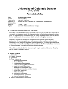 University of Colorado Denver Administrative Policy  (FINAL: 12/14/10)
