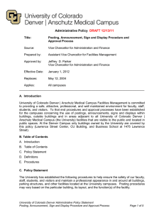 Administrative Policy DRAFT 12/13/11
