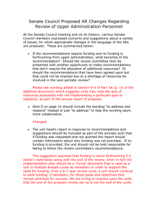 Senate Council Proposed AR Changes Regarding Review of Upper Administration Personnel