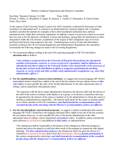 Minutes Academic Organization and Structure Committee  Day/Date: Thursday February 19, 2004