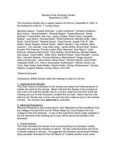 Minutes of the University Senate December 8, 2003