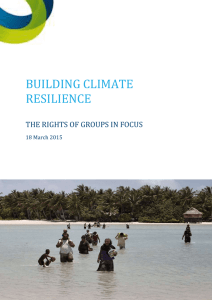 BUILDING CLIMATE RESILIENCE THE RIGHTS OF GROUPS IN FOCUS
