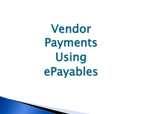 Vendor Payments Using ePayables